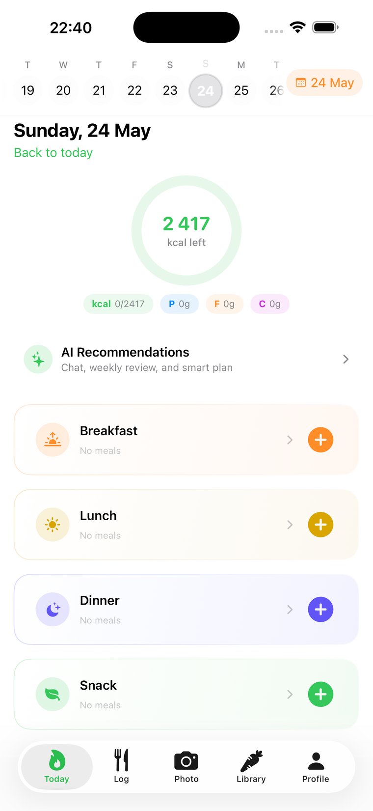 Приложение ByteFit на экране iPhone